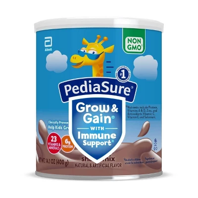 PediaSure Grow & Gain Non-GMO Shake Mix Chocolate Powder - 14.1oz 3 PediaSure Grow & Gain Non-GMO Shake Mix Chocolate Powder - 14.1oz