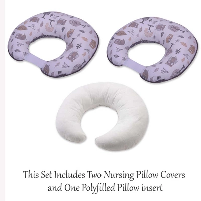 Bacati - 3 Pc Owls Beige/Gray Neutral Hugster Feeding & Infant Support Nursing Pillow 4 Bacati - 3 Pc Owls Beige/Gray Neutral Hugster Feeding & Infant Support Nursing Pillow - Image 2