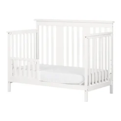 South Shore Little Smileys Modern Baby Crib Adjustable Height Mattress With Toddler Rail - Pure White -Graco Sales GUEST 43efc7bd cc11 4143 98bc 4395cdbb51fb