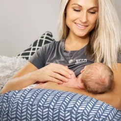 Boppy Original Support Nursing Pillow - Blue Herringbone -Graco Sales GUEST 44590ff9 7010 489b 8395 409adeb6e3bd