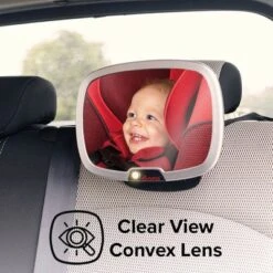 Diono Easy View Plus Baby Car Mirror With Light, For Rear Facing Infant With 360 Rotation, Silver -Graco Sales GUEST 44de5907 a034 4ca6 a9f1 3af1650c67ce