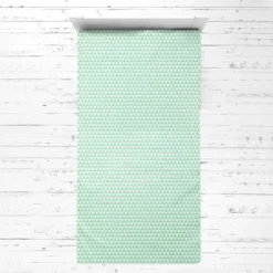 Bacati - Noah Triangles Mint Muslin 3 Pc Toddler Bed Sheet Set