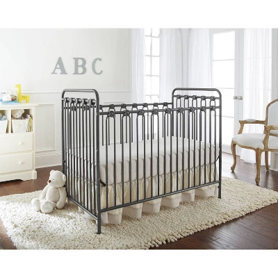 L.A. Baby Napa 3-in-1 Convertible Full Sized Metal Crib - Pebble Gray 4 L.A. Baby Napa 3-in-1 Convertible Full Sized Metal Crib - Pebble Gray - Image 2