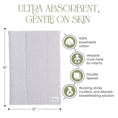 Burp Cloths 100% Cotton Washcloths For Boys And Girls By Comfy Cubs 4 Burp Cloths 100% Cotton Washcloths For Boys And Girls By Comfy Cubs - Image 2