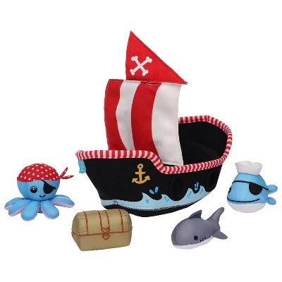 Manhattan Toy Neoprene Pirate Ship 5 Piece Floating Spill N Fill Bath Toy With Quick Dry Sponges And Squirt Toy 3 Manhattan Toy Neoprene Pirate Ship 5 Piece Floating Spill N Fill Bath Toy With Quick Dry Sponges And Squirt Toy
