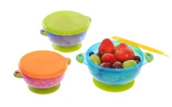 Kitchen + Home Stay Put Baby Bowls - Set Of 3 Suction Bowls Set With Lids -Graco Sales GUEST 48b64298 24c0 4a40 b62b a167950f2cd4