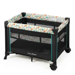 Pamo Babe Portable Nursery Center Foldable Bassinet Play Yard Crib Sleeper With Travel Cot, Changing Table Diaper Station, Mobile, & Carry Bag, Orange -Graco Sales GUEST 494c8907 8d22 4887 89d3 c1ae225d0c55