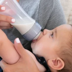 Chicco Duo Hybrid Baby Bottle With Invinci-Glass Inside/Plastic Outside With Slow Flow Anti-Colic Nipple 0 Months+ - Clear/Gray - 9oz -Graco Sales GUEST 4a1b365b fd36 4cd2 a241 5ac55648e888