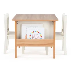 3pc Journey Collection Table And Book Rack With Chairs Natural/White - Humble Crew 11 3pc Journey Collection Table And Book Rack With Chairs Natural/White - Humble Crew -Graco Sales GUEST 4ad23b2a cec5 44b7 8173 fb022ba87219