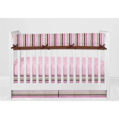 Bacati - Mod Dots Stripes Pink Fuschia Beige Chocolate 6 Pc Crib Bedding Set With Long Rail Guard Cover 17 Bacati - Mod Dots Stripes Pink Fuschia Beige Chocolate 6 Pc Crib Bedding Set With Long Rail Guard Cover -Graco Sales GUEST 4bd4f785 a598 4ee9 9531 caca6f2d5d05
