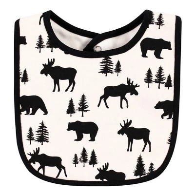 Hudson Baby Infant Boy Cotton Bib And Sock Set, Baby Bear Plaid 4 Hudson Baby Infant Boy Cotton Bib And Sock Set, Baby Bear Plaid - Image 2