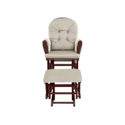 Suite Bebe Mason Glider And Ottoman - Espresso Wood And Beige Fabric -Graco Sales GUEST 4e952602 d904 4d33 a953 6215a31661cb