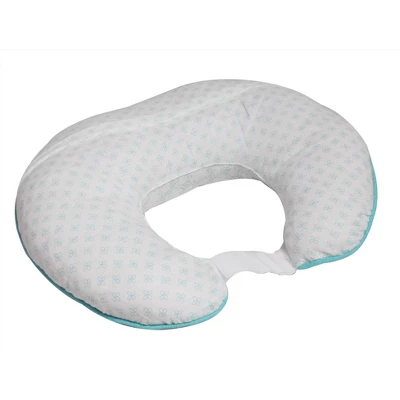 Bacati - 3 Pc Petals/Floral Aqua Muslin Hugster Feeding & Infant Support Nursing Pillow With 2 Removable Zippered Covers 10 Bacati - 3 Pc Petals/Floral Aqua Muslin Hugster Feeding & Infant Support Nursing Pillow With 2 Removable Zippered Covers - Image 8