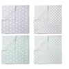Bacati - Petals/Floral Muslin Swaddling Blankets Set Of 4 Aqua/Lilac -Graco Sales GUEST 52858e21 458a 4c20 a3f1 2b343f14105d