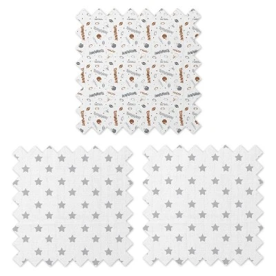 Bacati - Football Brown/Gray Muslin 4 Pc Toddler Bedding Set 9 Bacati - Football Brown/Gray Muslin 4 Pc Toddler Bedding Set - Image 7