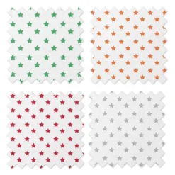 Bacati - Stars Neutral Swaddling Muslin Blankets Of 4 (Green,Orange,Red,Gray) -Graco Sales GUEST 5388a104 fcbe 4ae7 b32b dfeb9b448e45