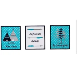 Bacati - Woodlands Forest Animals Aqua/Navy/Grey 10 Pc Crib Bedding Set With Long Rail Guard Cover -Graco Sales GUEST 55dc158d 762f 4f89 8926 3cf5b61ce20a