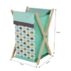 Bacati - Elephants Mint/Yellow/Gray Laundry Hamper With Wooden Frame -Graco Sales GUEST 56d0dece 1b41 4be2 9b1c 988a857cbc86