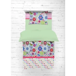 Bacati - Botanical Floral Birds Pink Multicolor 4 Pc Toddler Bedding Set -Graco Sales GUEST 56e3d45a 7e51 412e 9bb5 a5e9219339ba