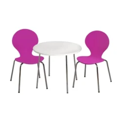 3pc Kids' Table And Chair Set With Chrome Legs - Gift Mark -Graco Sales GUEST 578f04dc 2637 4eb1 a5e9 2eb473bed5eb