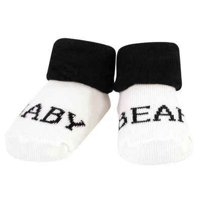 Hudson Baby Infant Boy Cotton Bib And Sock Set, Baby Bear Plaid 7 Hudson Baby Infant Boy Cotton Bib And Sock Set, Baby Bear Plaid - Image 5