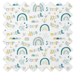 Little Dino Boys Teal/Yellow 2 Pack Muslin Swaddling Blankets -Graco Sales GUEST 59cac790 e65b 4f07 842c 0c2558749dee 1