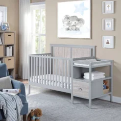 Suite Bebe Connelly 4-in-1 Convertible Crib And Changer Combo - Gray/Rockport Gray 16 Suite Bebe Connelly 4-in-1 Convertible Crib And Changer Combo - Gray/Rockport Gray -Graco Sales GUEST 5a18581d 791b 4039 b845 900c421aa7cb