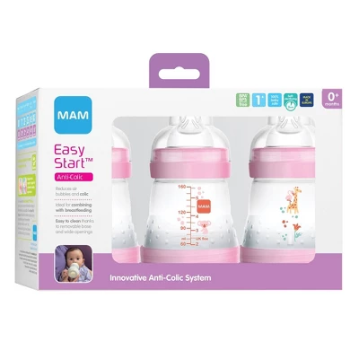 MAM Easy Start Anti-Colic Baby Bottles 0m+ - 5oz/3pk - Girl 3 MAM Easy Start Anti-Colic Baby Bottles 0m+ - 5oz/3pk - Girl