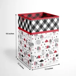 Bacati - Woodlands Red/Black/Gray Collapsible Laundry Hamper 9 Bacati - Woodlands Red/Black/Gray Collapsible Laundry Hamper -Graco Sales GUEST 5a515279 6bbf 4d76 8d7d 2d91dbf05bad
