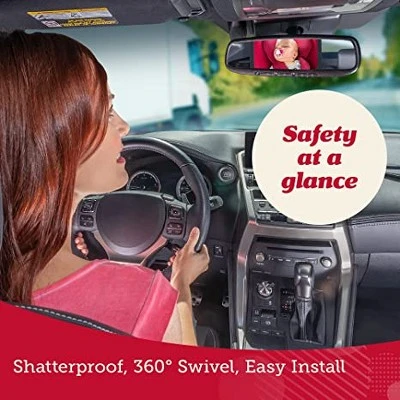 Lusso Gear Baby Backseat Car Mirror For Rear Facing Car Seats, Extra Wide, Stable And Shatterproof 3 Lusso Gear Baby Backseat Car Mirror For Rear Facing Car Seats, Extra Wide, Stable And Shatterproof