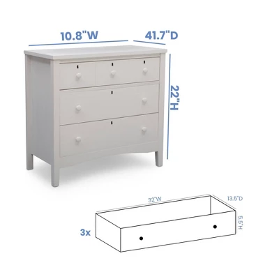 Delta Children Farmhouse 3 Drawer Dresser With Changing Top 6 Delta Children Farmhouse 3 Drawer Dresser With Changing Top - Image 4