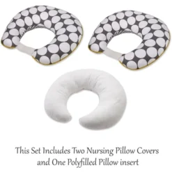 Bacati - 3 Pc Dots/Pin Stripes Grey/Yellow Hugster Feeding & Infant Support Nursing Pillow -Graco Sales GUEST 5abb4bf2 b504 47dc 81c4 37341a67bae2