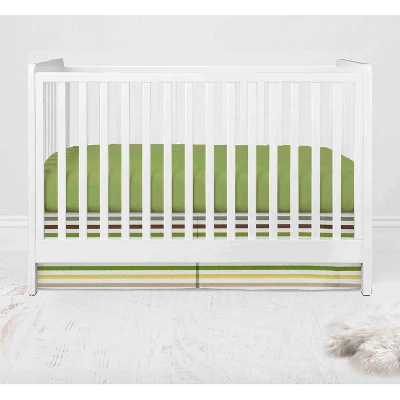 Bacati - Mod Dots Stripes Green Yellow Beige Brown 4 Pc Crib Bedding Set With Diaper Caddy 5 Bacati - Mod Dots Stripes Green Yellow Beige Brown 4 Pc Crib Bedding Set With Diaper Caddy - Image 3