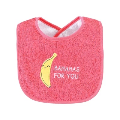 Hudson Baby Infant Girl Cotton Terry Drooler Bibs With Fiber Filling, Fruits, One Size 6 Hudson Baby Infant Girl Cotton Terry Drooler Bibs With Fiber Filling, Fruits, One Size - Image 4