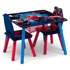 Delta Children Spider-Man Kids' Table And Chair Set With Storage (2 Chairs Included) - Greenguard Gold Certified - 3ct -Graco Sales GUEST 5bc9193f e81e 4aa4 93ec 8d8bd63b93d0