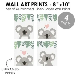 Big Dot Of Happiness Koala Cutie - Unframed Bear Nursery Wall Art And Kids Room Decor Linen Paper Wall Art - Set Of 4 - Artisms - 8 X 10 Inches -Graco Sales GUEST 5c1d9f24 6f6b 4007 aff6 70f0c2dc9935
