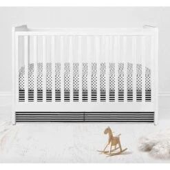 Bacati - Dots Stripes Black/White 3 Pc Crib Bedding Set -Graco Sales GUEST 5c52b0e0 ace0 422c afba 7792a65bb871 1