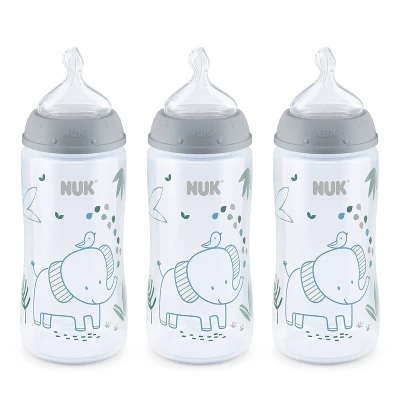 NUK 3pk Smooth Flow Bottle Safari Animals - Elephant 7 NUK 3pk Smooth Flow Bottle Safari Animals - Elephant - Image 5