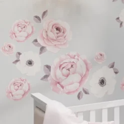 Lambs & Ivy Floral Garden Watercolor/Pink Linen 5-Piece Baby Crib Bedding Set 19 Lambs & Ivy Floral Garden Watercolor/Pink Linen 5-Piece Baby Crib Bedding Set -Graco Sales GUEST 605d77d7 ca50 4901 82b8 997c78681b08