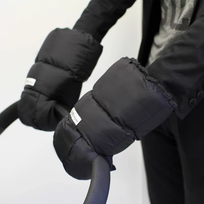 7AM Enfant Warmmuffs Stroller Gloves - Black Plush 3 7AM Enfant Warmmuffs Stroller Gloves - Black Plush