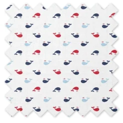 Bacati - Little Sailor Whales Boys Muslin 100 Percent Cotton Universal Baby US Standard Crib Or Toddler Bed Fitted Sheet -Graco Sales GUEST 61ed5253 3e20 4399 b2c3 041abe283f76 1