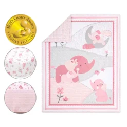 The Peanutshell Pink Elephant Crib Bedding Set, 3pc To 12 Pc, For Girls -Graco Sales GUEST 6231696f f8a2 4d54 b117 c9c8ff6e5513
