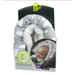 Go By Goldbug Clouds Duo Head Support And Strap Cover Set For Car Seat, Stroller, Bouncer -Graco Sales GUEST 626c770d fedf 4c8e a7d1 ae55d7fe30ae