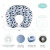 The Peanutshell Nursing Pillow Covers For Breastfeeding, 2 Pack Set, Dinosaur And Navy Blue Minky Dot -Graco Sales GUEST 62774b03 8e8f 44d0 b4d1 4d1c639ba616