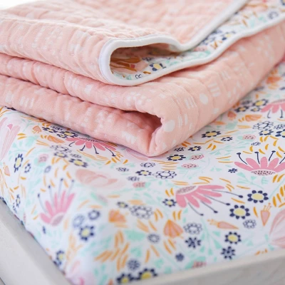 Honest Baby Organic Cotton Bedding Set - Flower Power - 7pc 3 Honest Baby Organic Cotton Bedding Set - Flower Power - 7pc