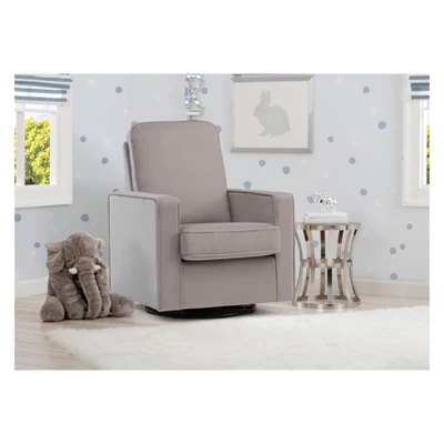 Delta Children Landry Nursery Glider Swivel Rocker Chair - Cloudy Gray 7 Delta Children Landry Nursery Glider Swivel Rocker Chair - Cloudy Gray - Image 5