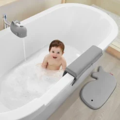 Skip Hop Moby Baby Bath Set With Four Bathtime Essentials - Gray - 4pk