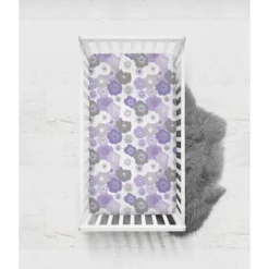 Bacati - Watercolor Floral Purple Gray 4 Pc Crib Bedding Set With Diaper Caddy 14 Bacati - Watercolor Floral Purple Gray 4 Pc Crib Bedding Set With Diaper Caddy -Graco Sales GUEST 6737eee1 e672 4090 bd37 d4bdca018f17