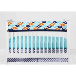 Bacati - Liam Aqua Orange Navy 6 Pc Crib Bedding Set With Long Rail Guard Cover -Graco Sales GUEST 67e97002 8561 4913 afff e9ffabd0fc33