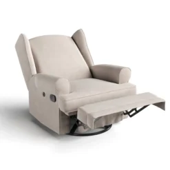 Storkcraft Serenity Wingback Upholstered Reclining Glider With USB Charging Port -Graco Sales GUEST 68f427d4 5c92 42cb 89e2 f6f2b9823b8d